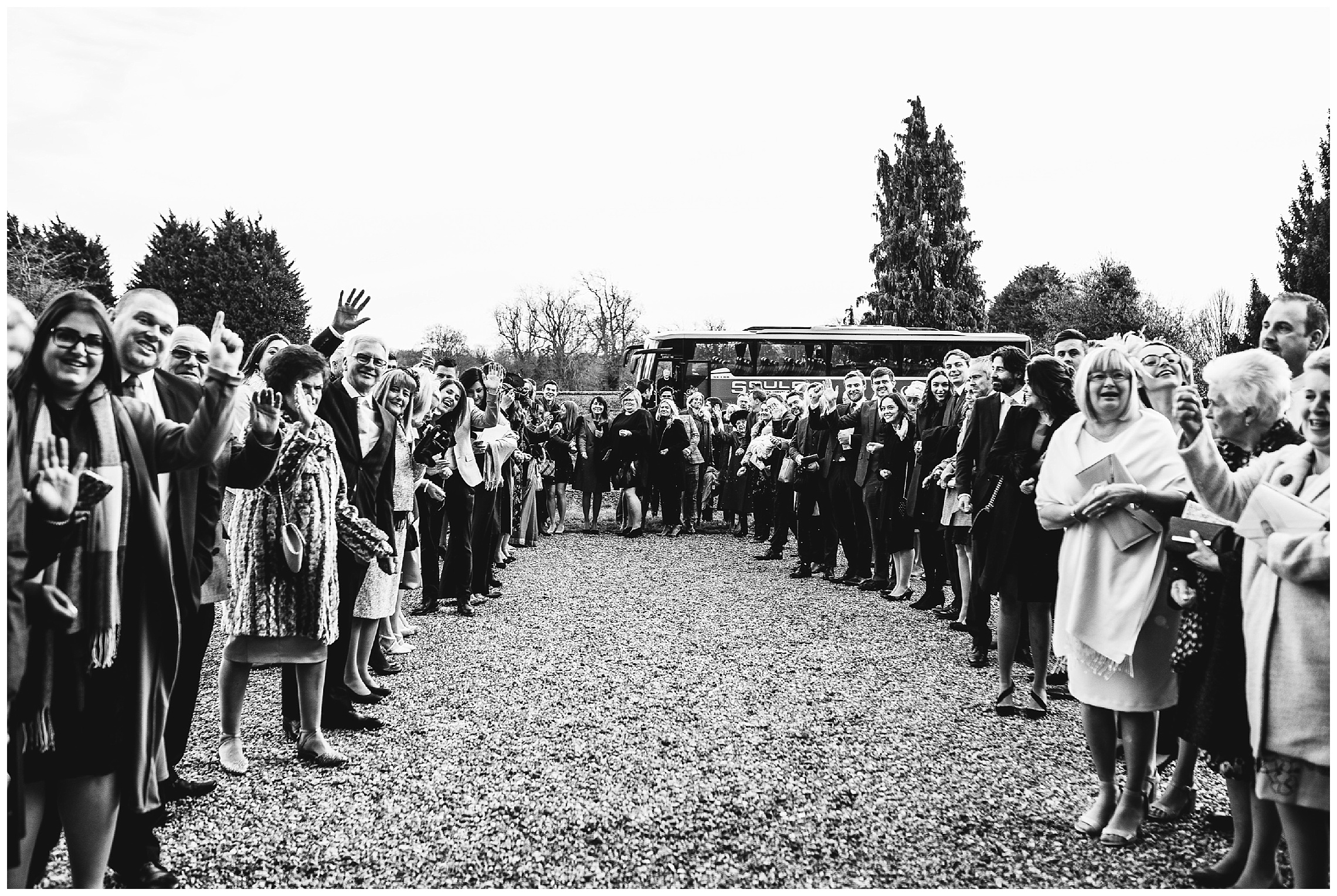 wedding guests at woburn abbey