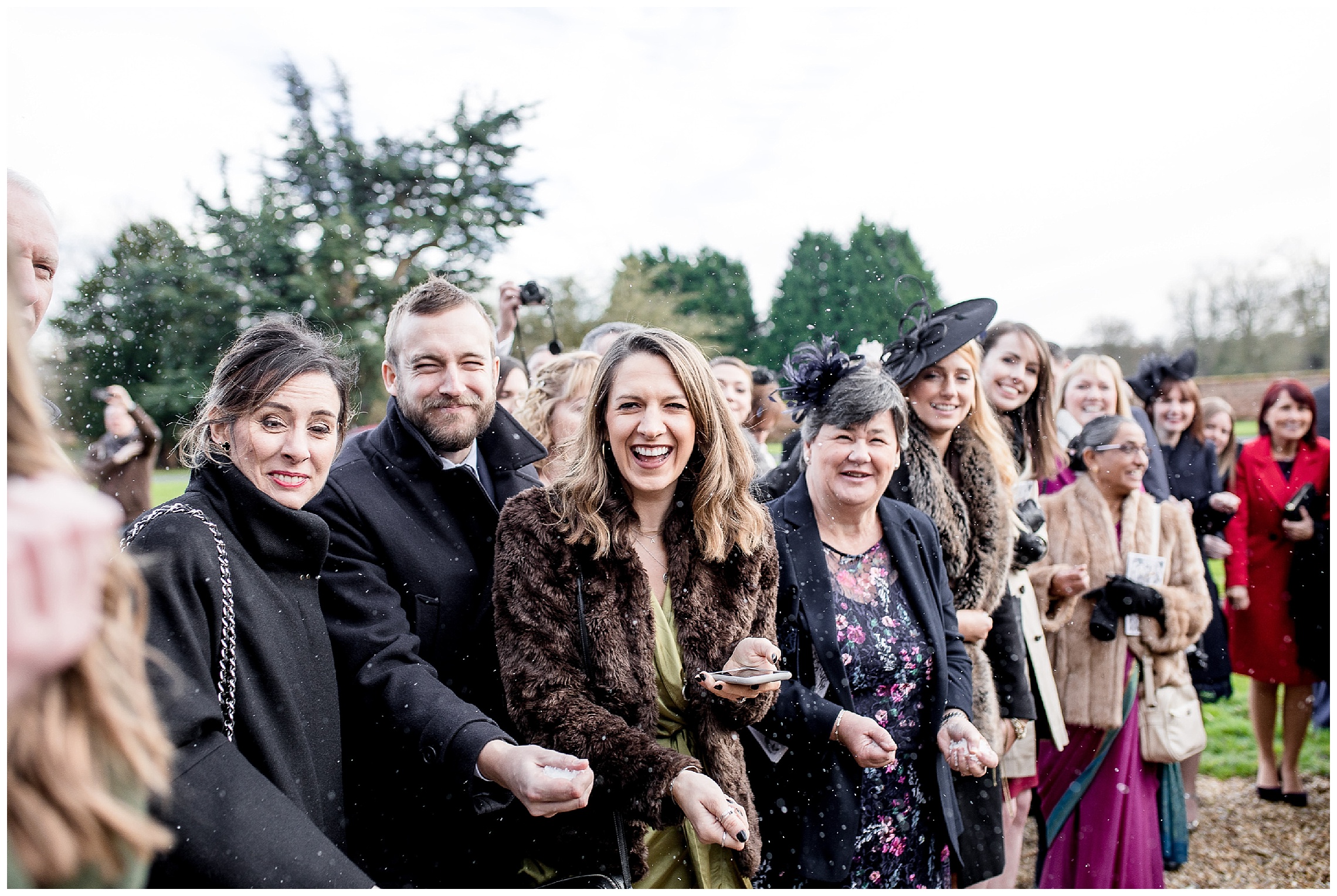 wedding guests at woburn abbey