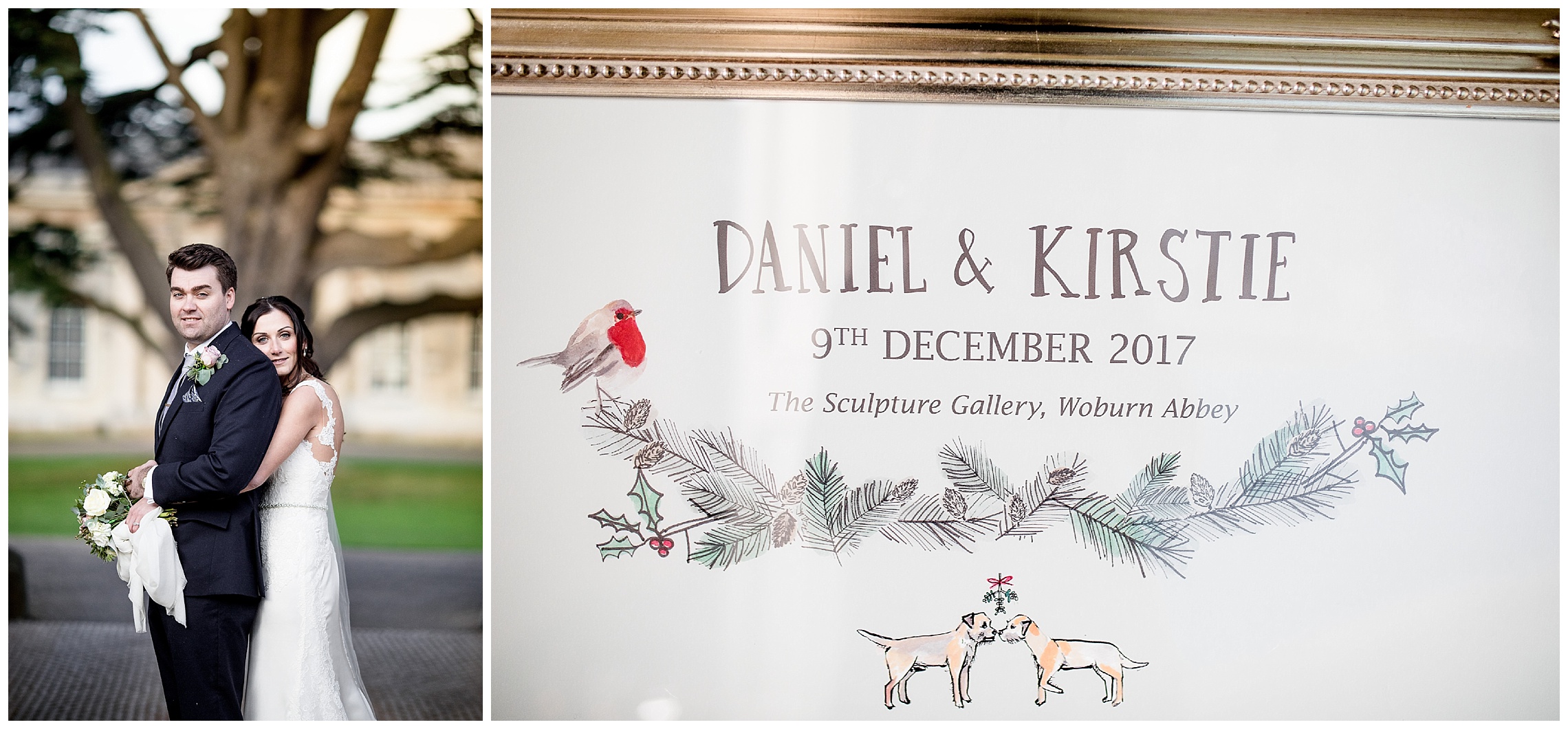 personalised dog stationary at a woburn sculpture gallery wedding