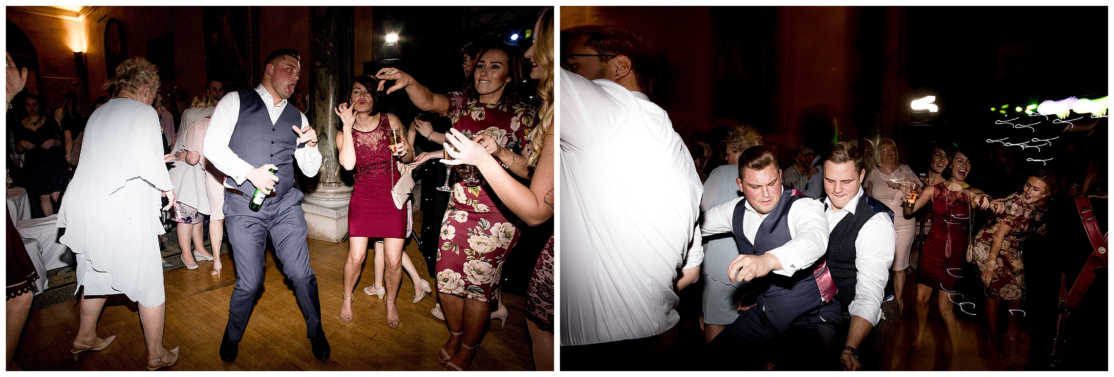 guests on wedding dance floor