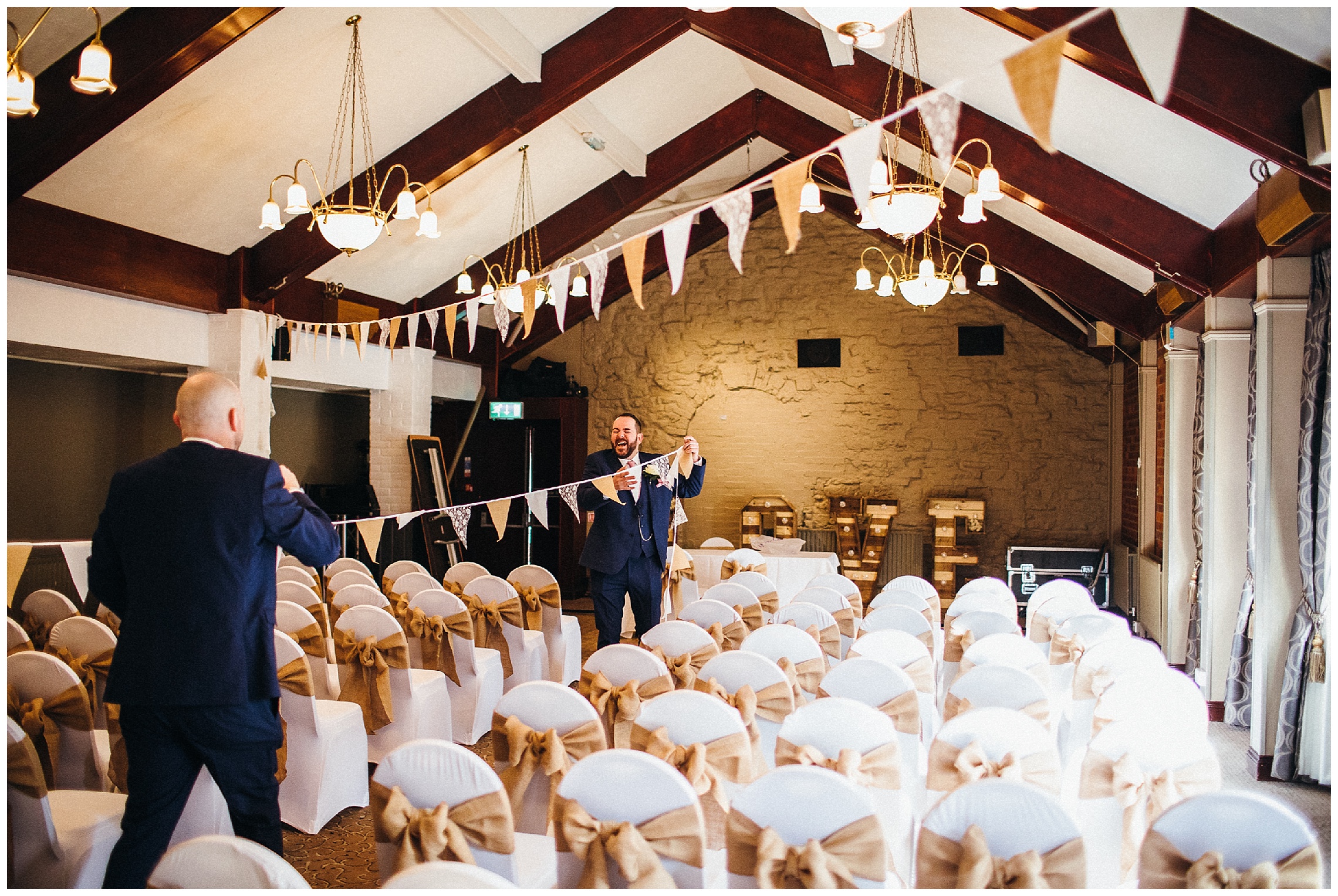 the cock hotel ceremony set up