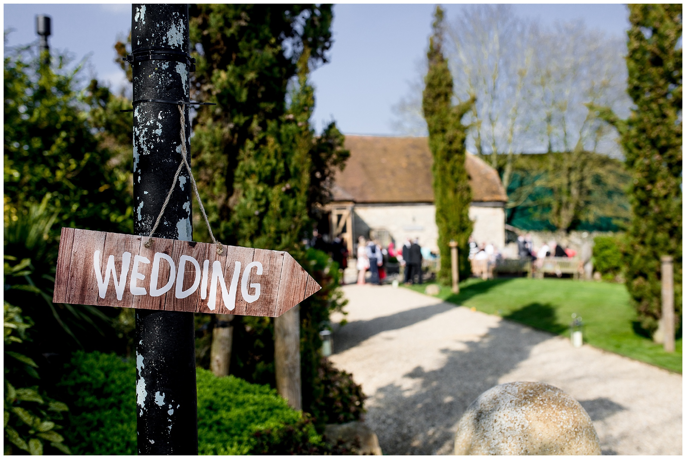wedding direction sign at notley tythe barn