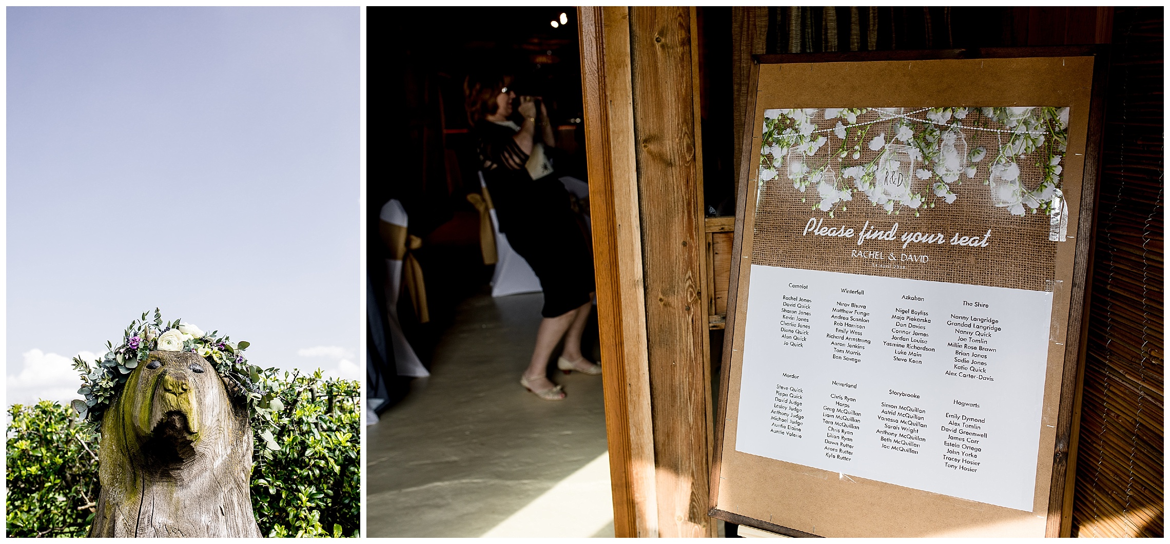 wedding seating plan at notley tythe barn