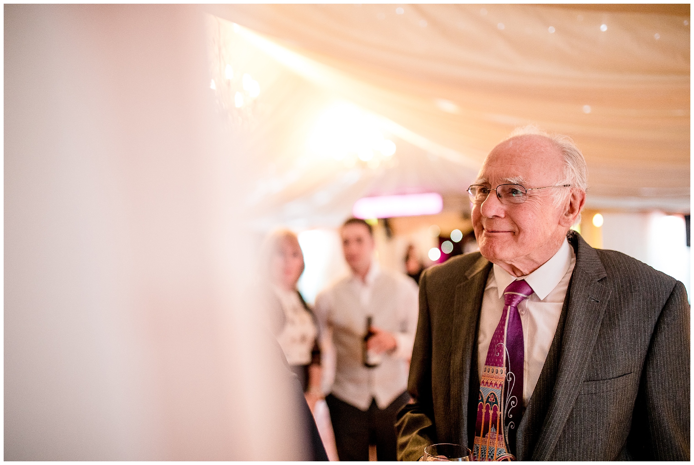 grandad gets emotional at notley tythe barn wedding