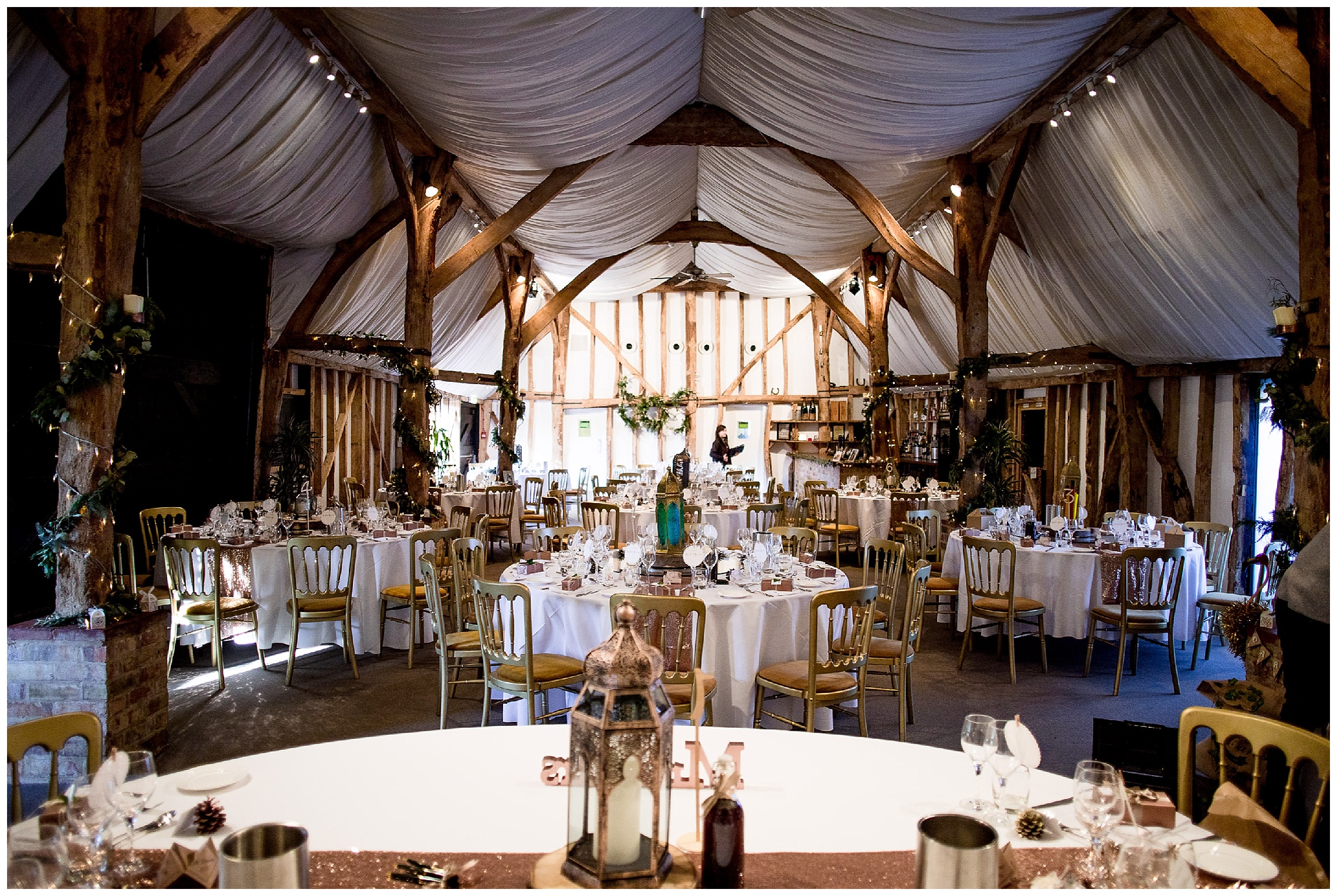 winter wedding decor at south farm