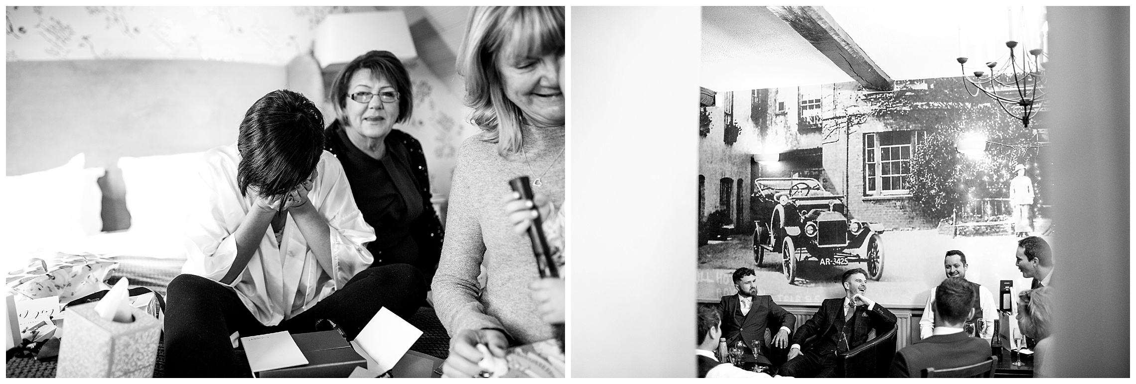 emotional morning from the mums as bride opens her gifts from the groom at south farm
