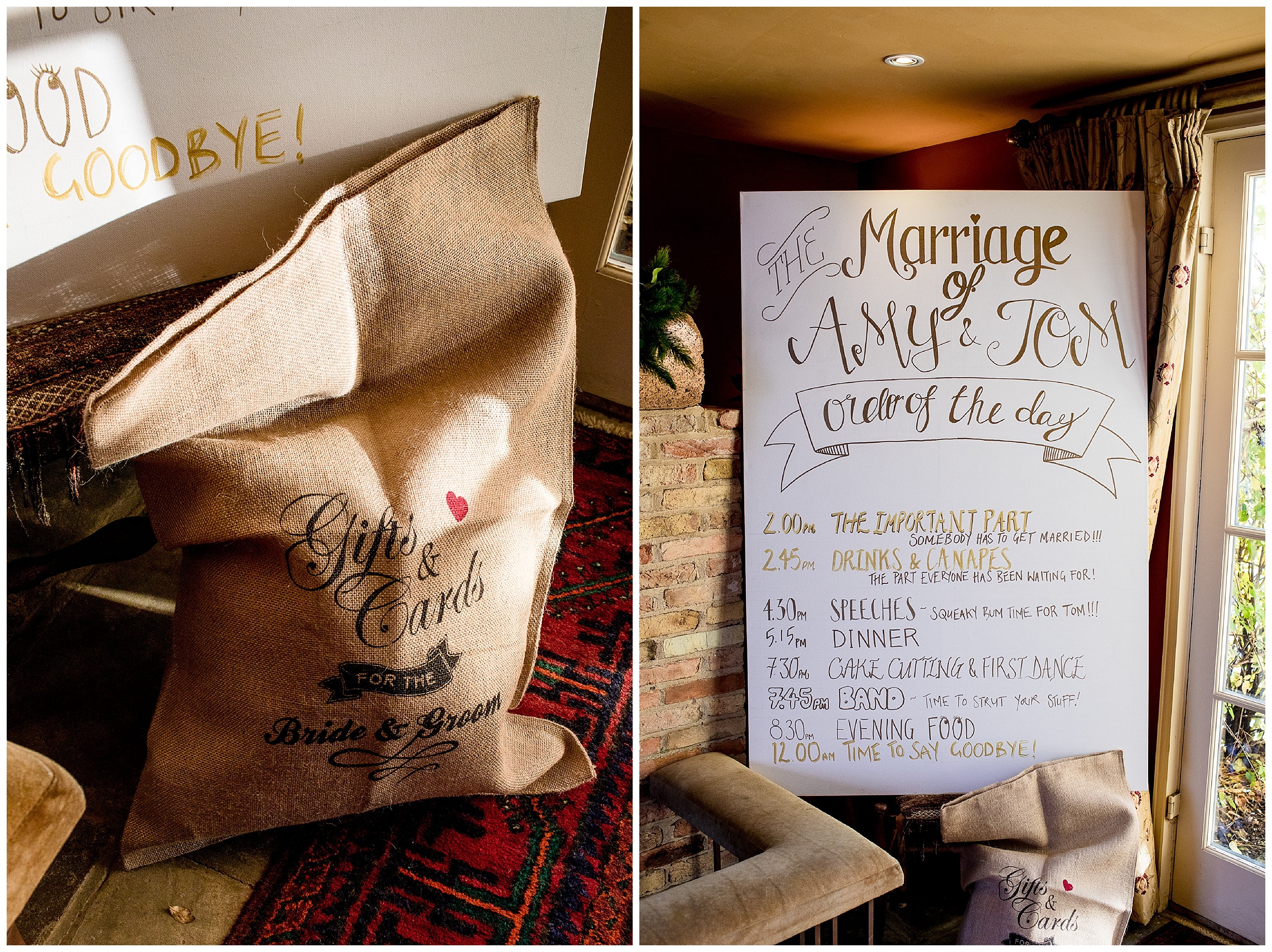 christmas wedding details at south farm