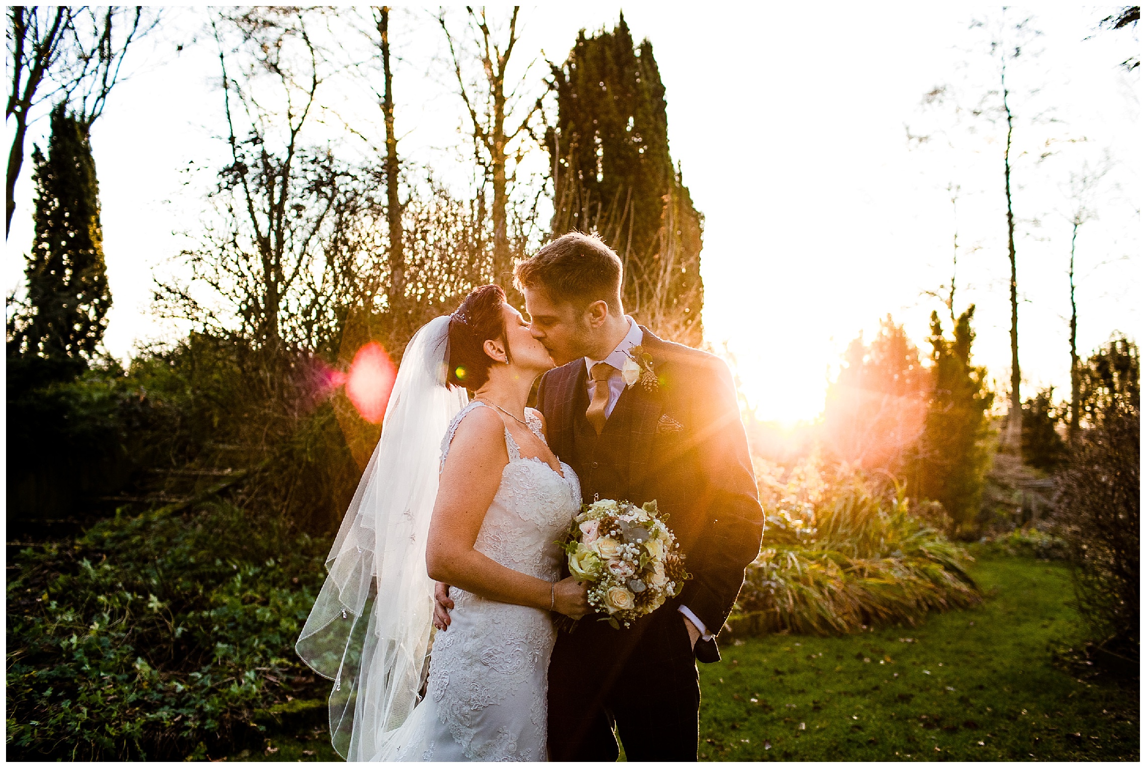 bride and groom at south farm