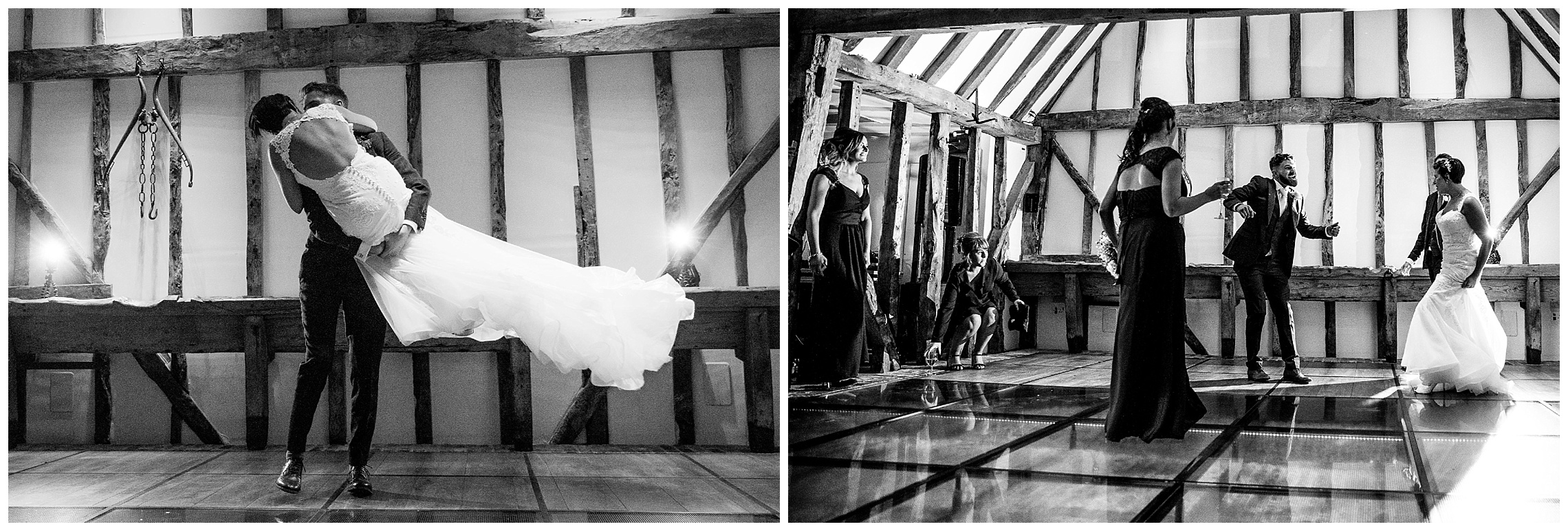 groom spins bride round for first dance at south farm