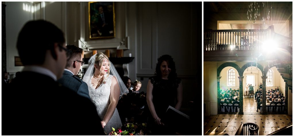 bride and groom share vows 