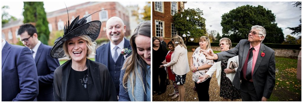 confetti run at chicheley hall