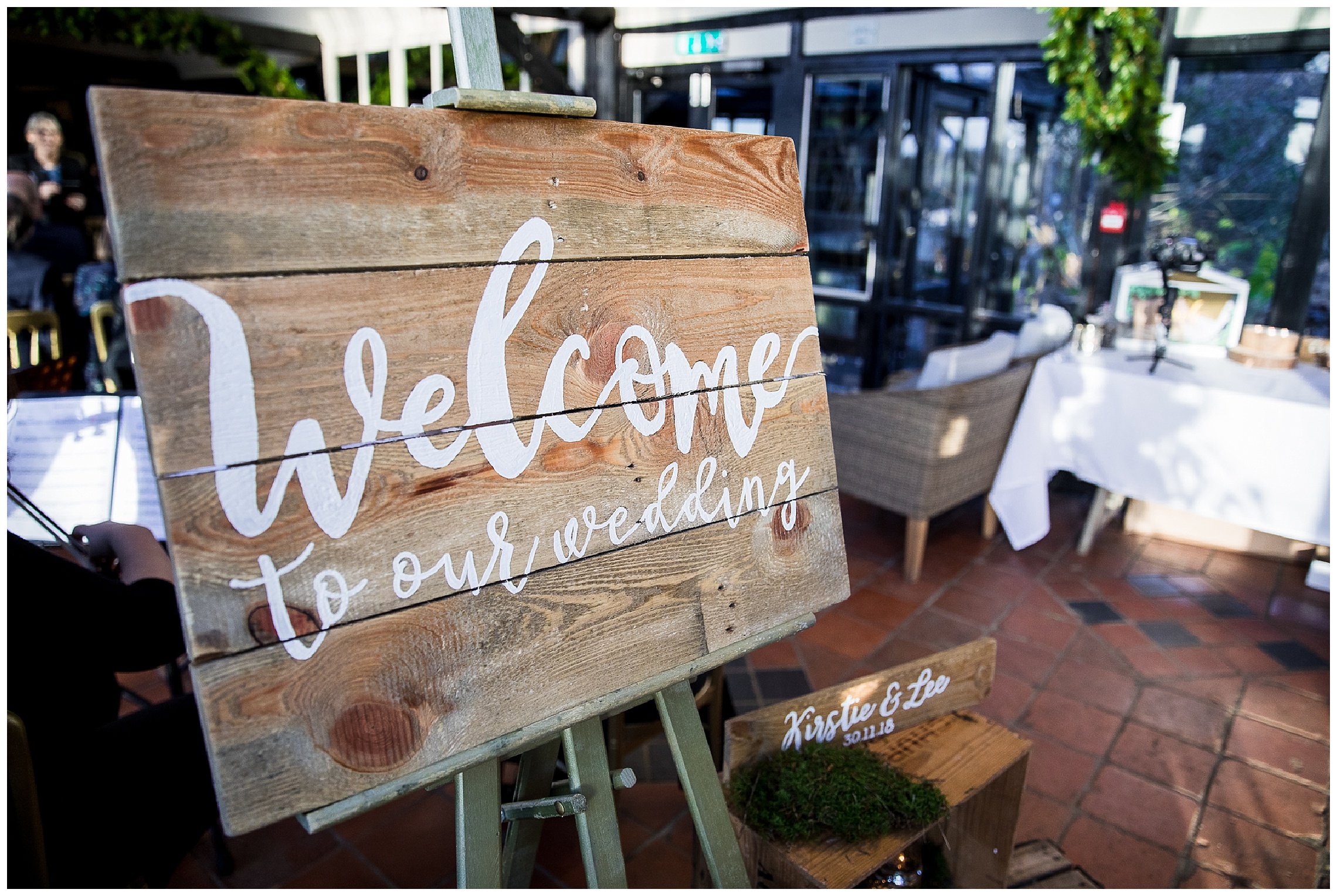 wedding signage at south farm