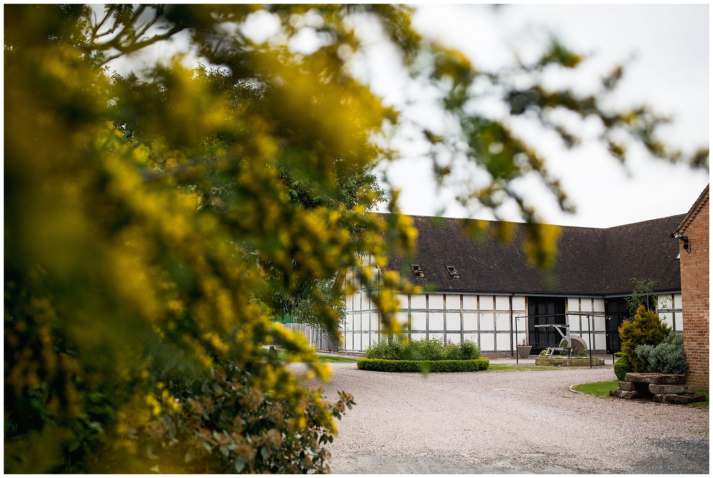 white tudor barn venue in redhouse barn