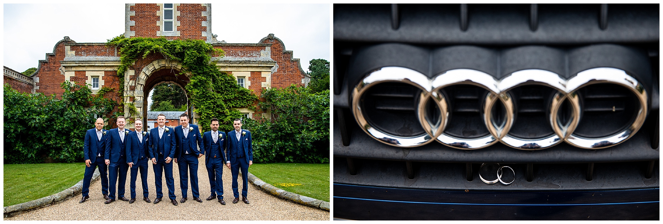 audi ring logo with two wedding rings above it