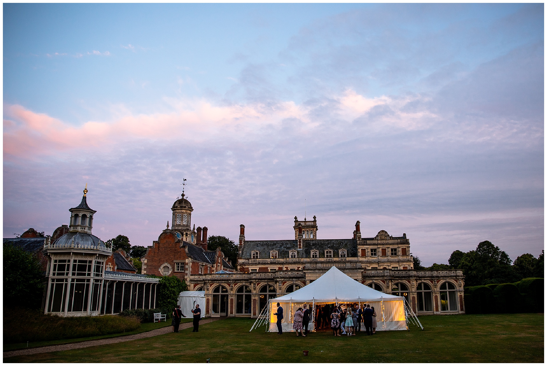 somerleyton hall at dusk