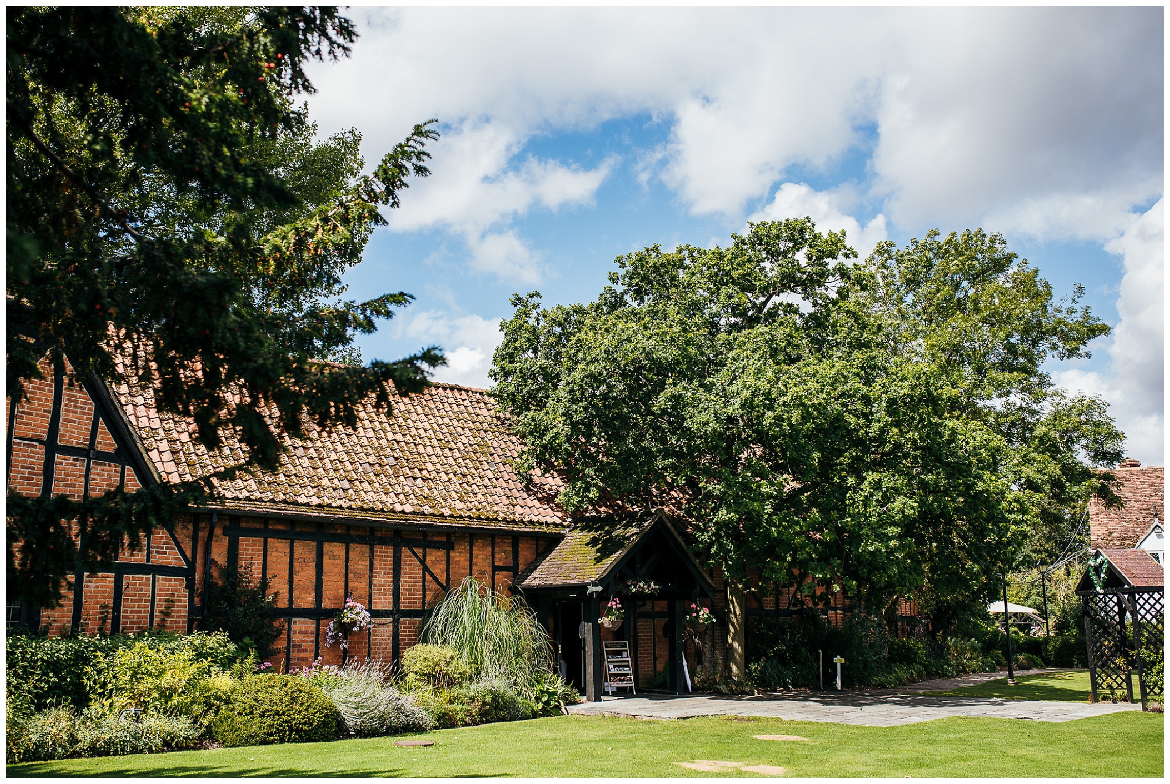 barns bedford wedding venue tudor style surrounded by grass
