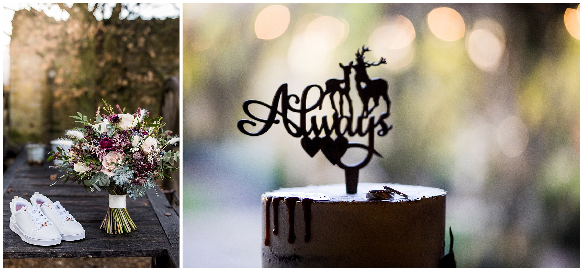 Harry potter tiered wedding cake with 'always' sign