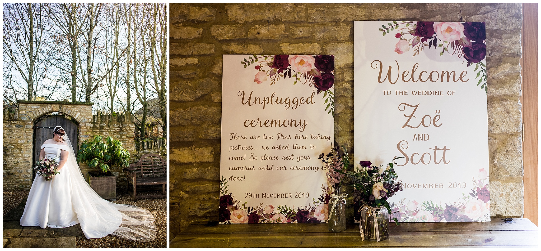 wintery red and gold wedding stationary