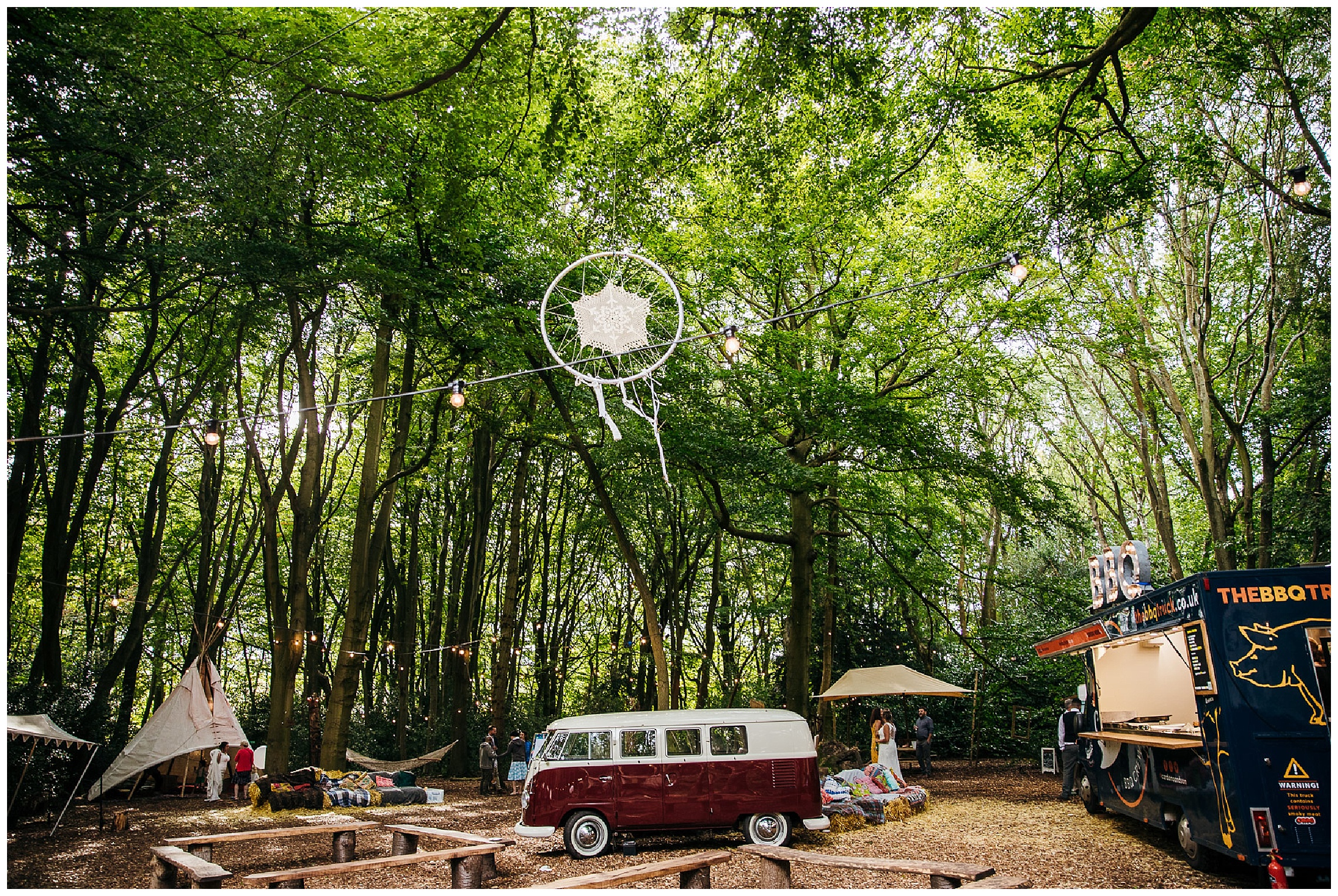 woodland weddings lilas wood dreamcatchers and vintage vans