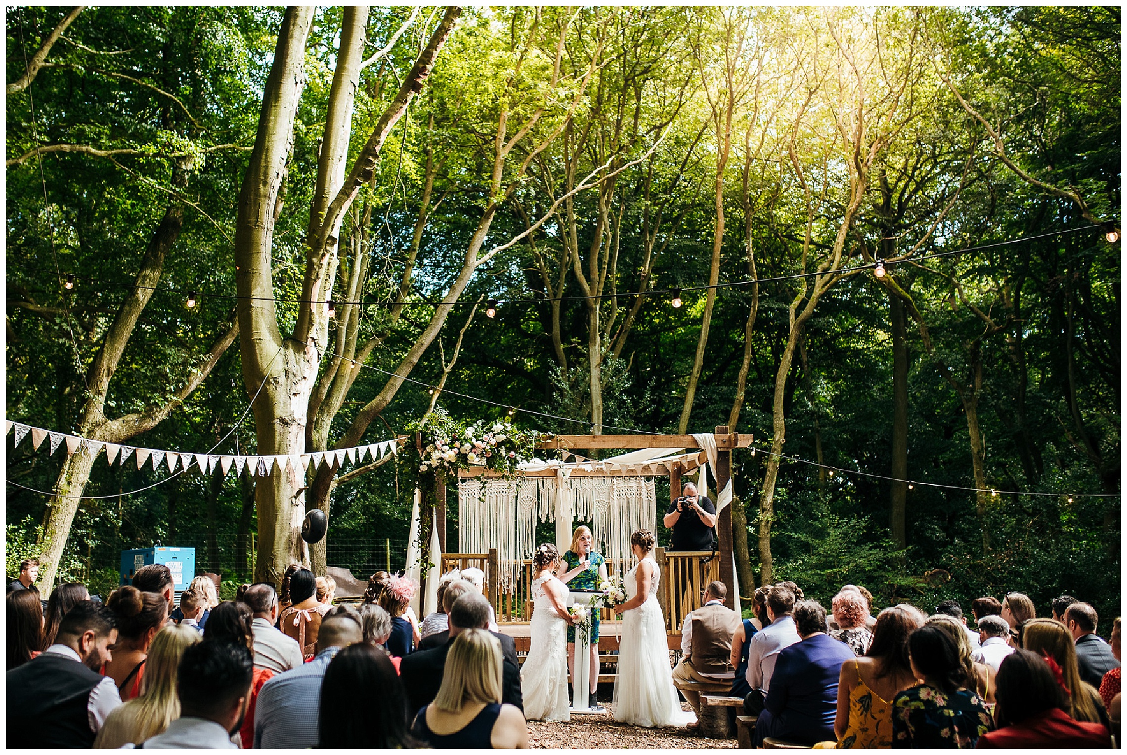 brides getting married at outdoor weddings woodland weddings