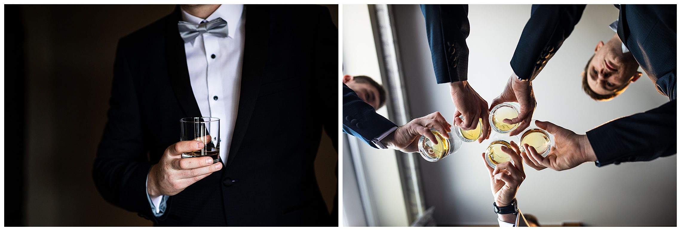 groomsmen drinking whiskey