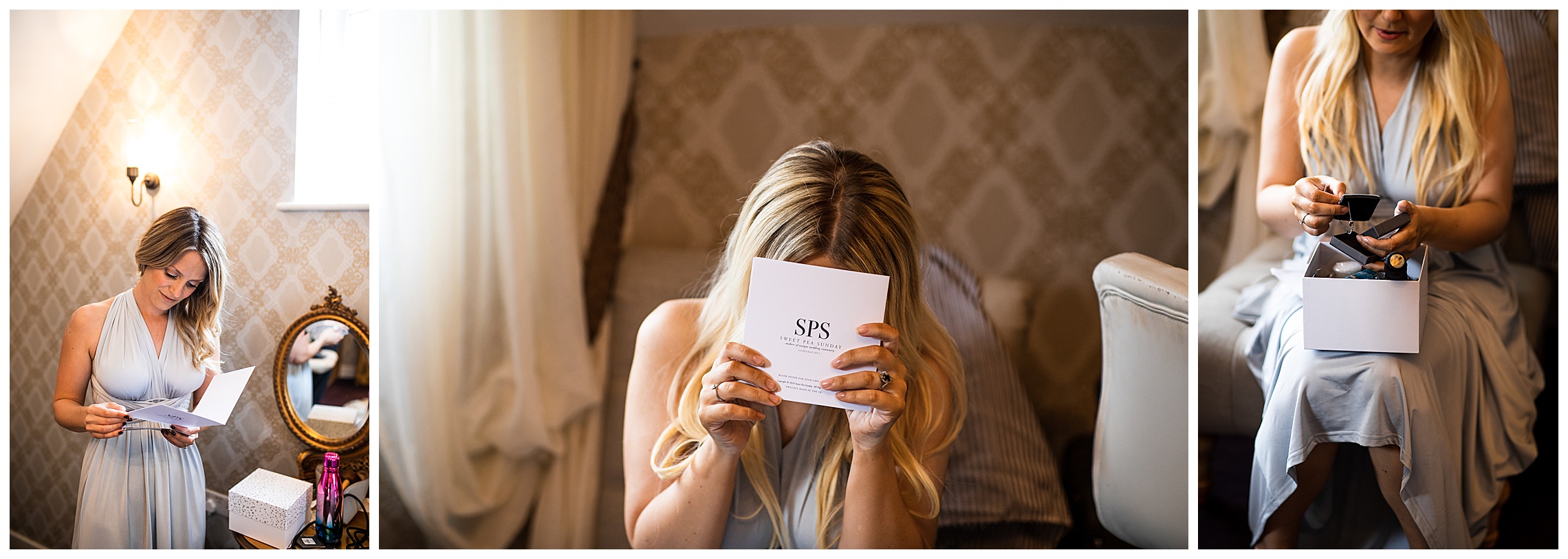 bridesmaid crying happily