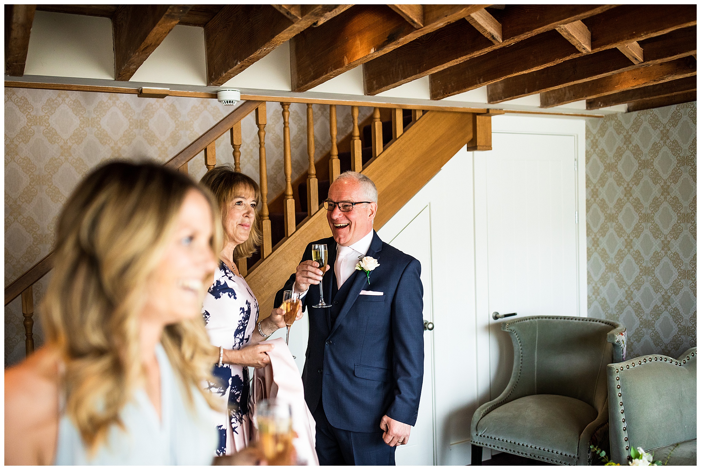 father of the bride laughing