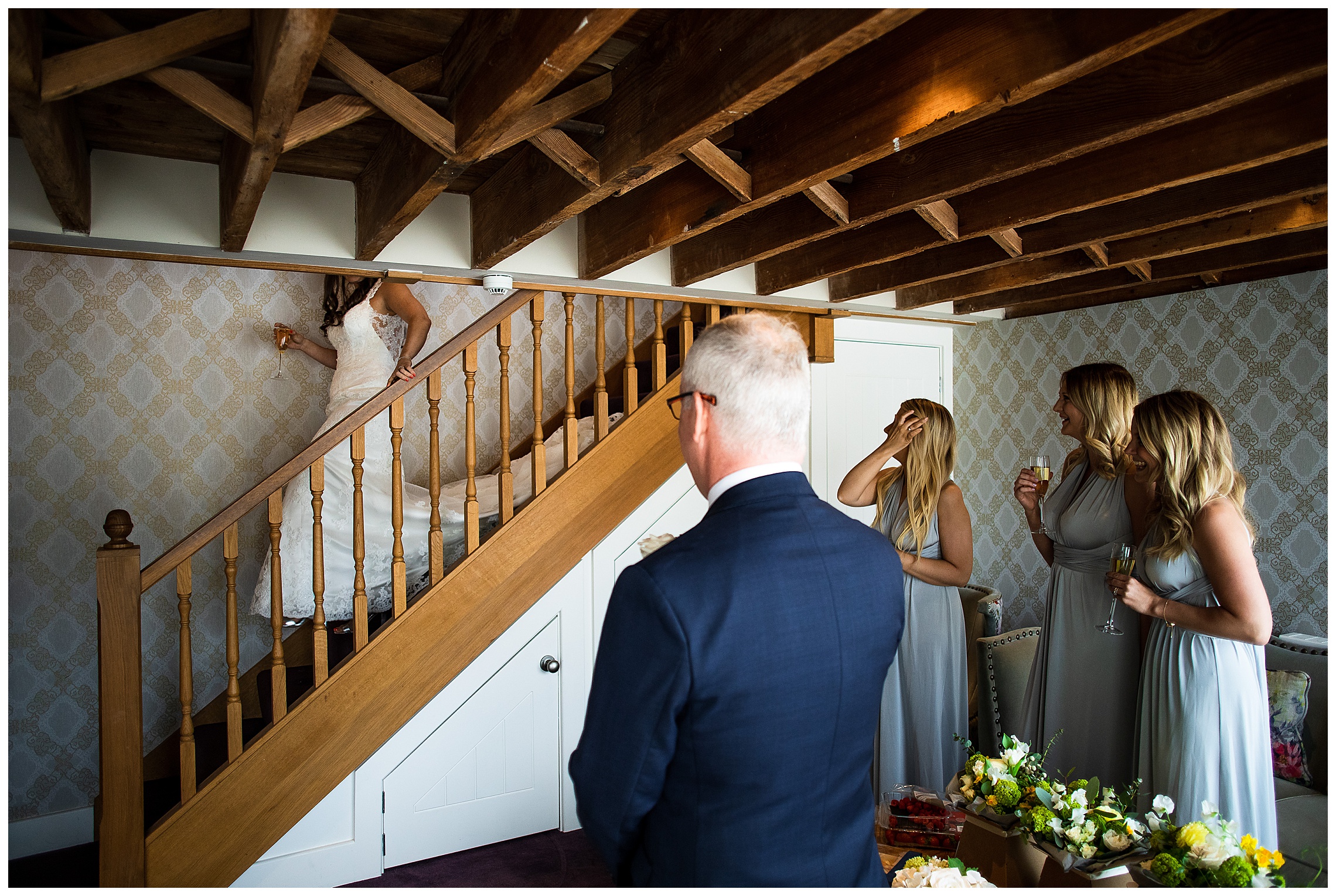 brides dad watching bride