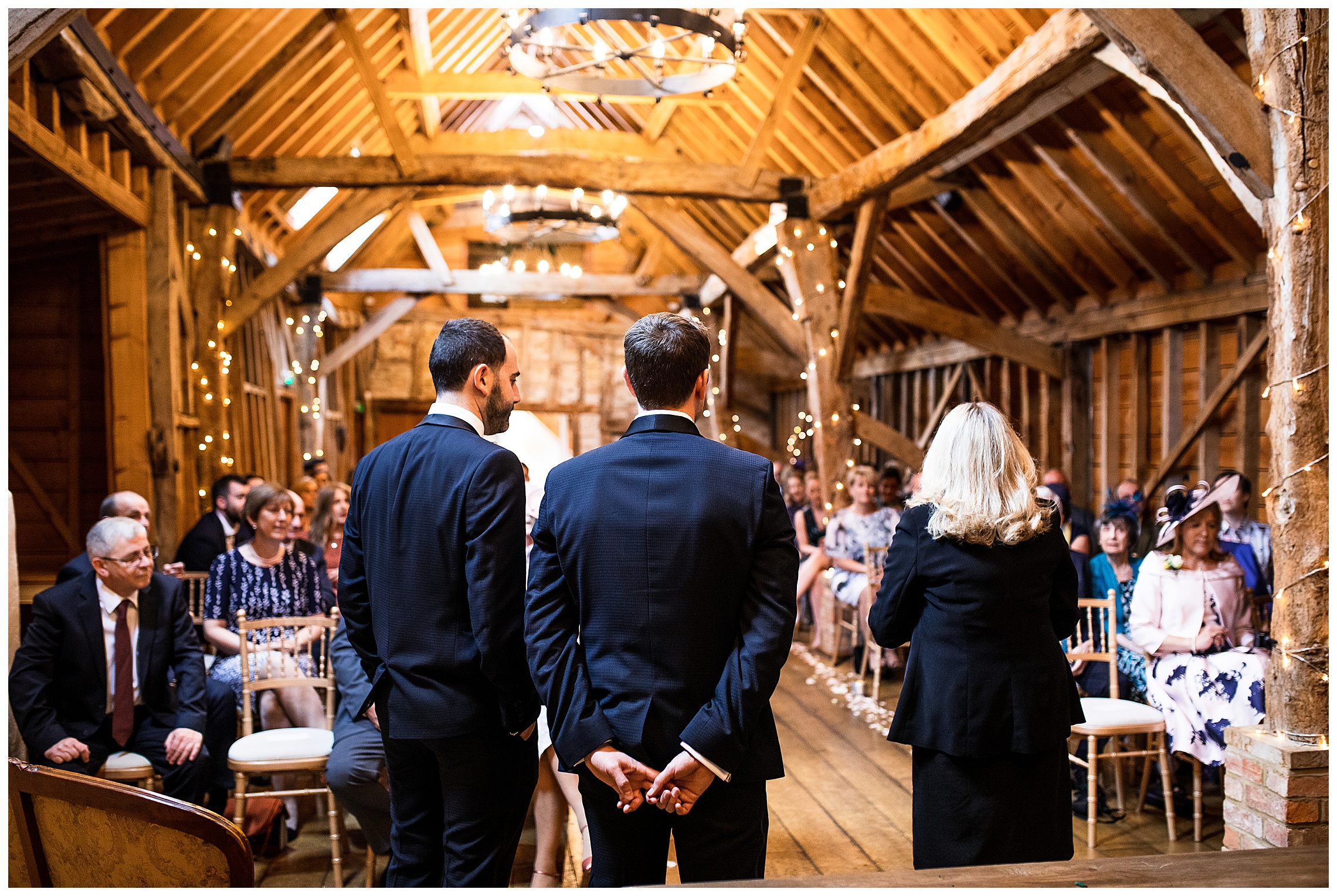 groom waiting in rickety barn