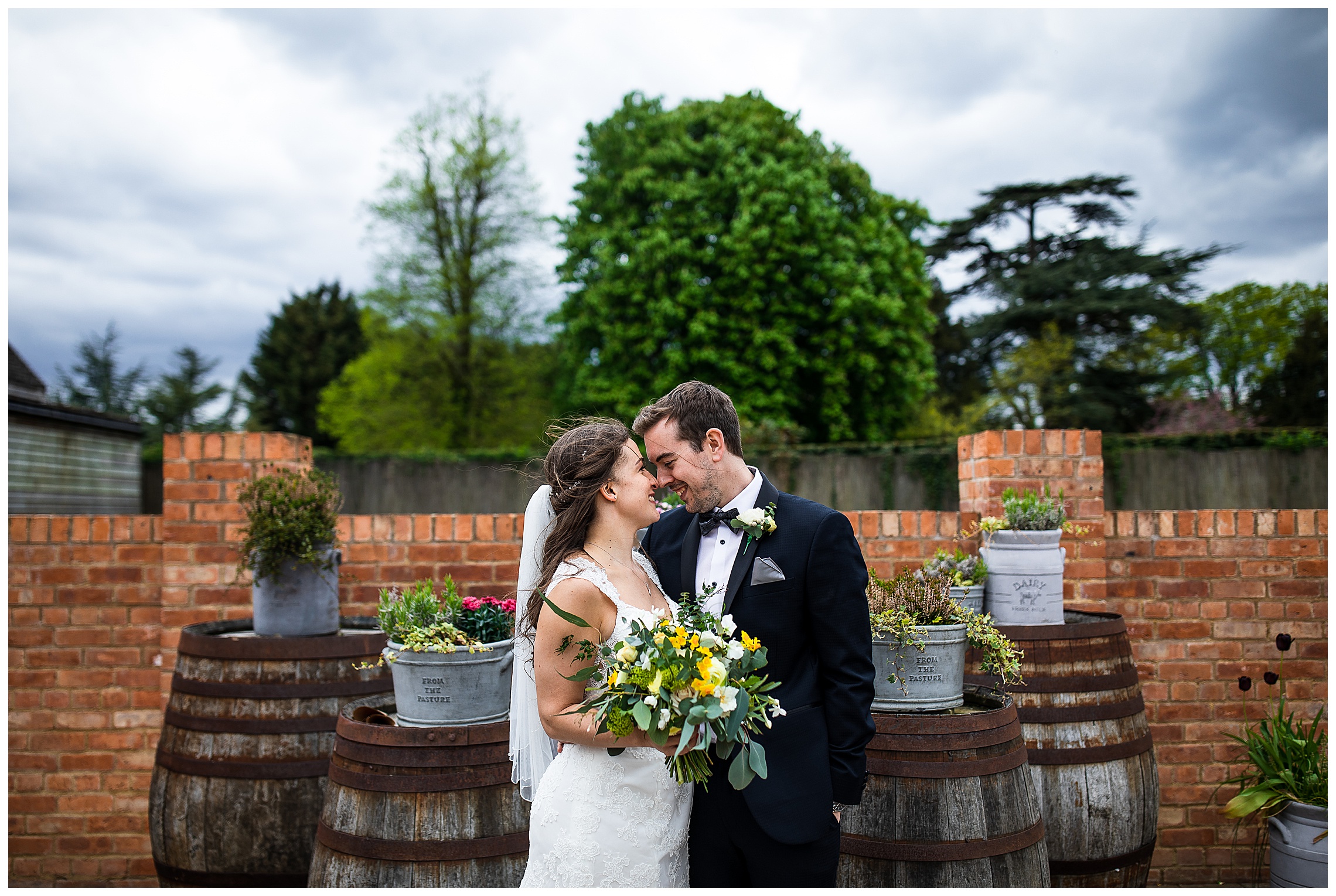 bride and groom at bassmead