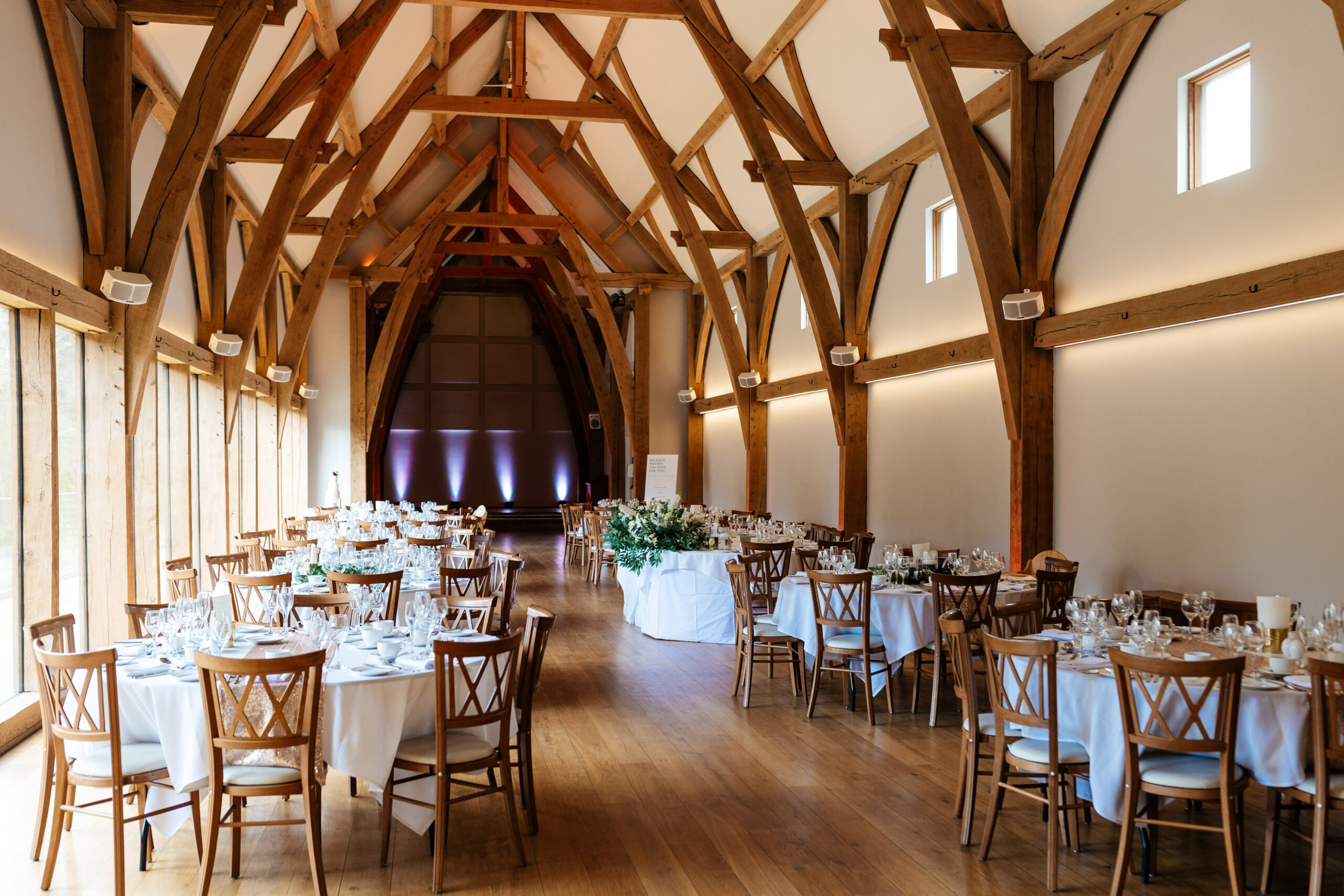 wide shot of mill barns wedding venue 