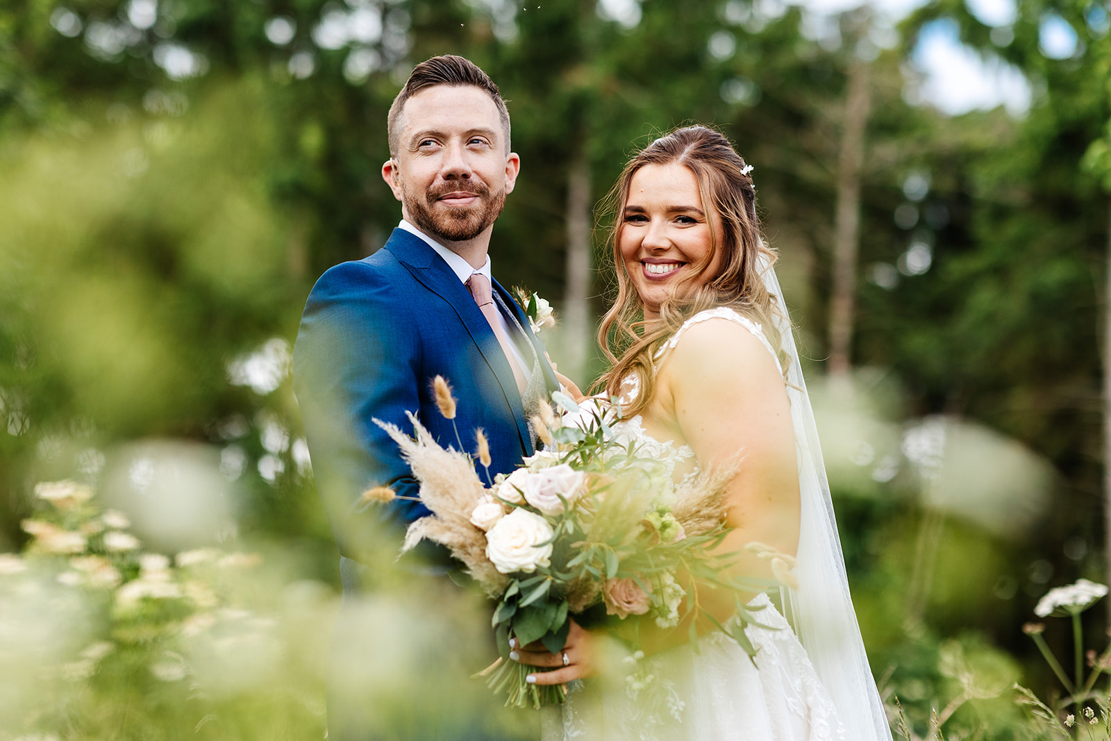 Couple in the gardens of Bassmead 